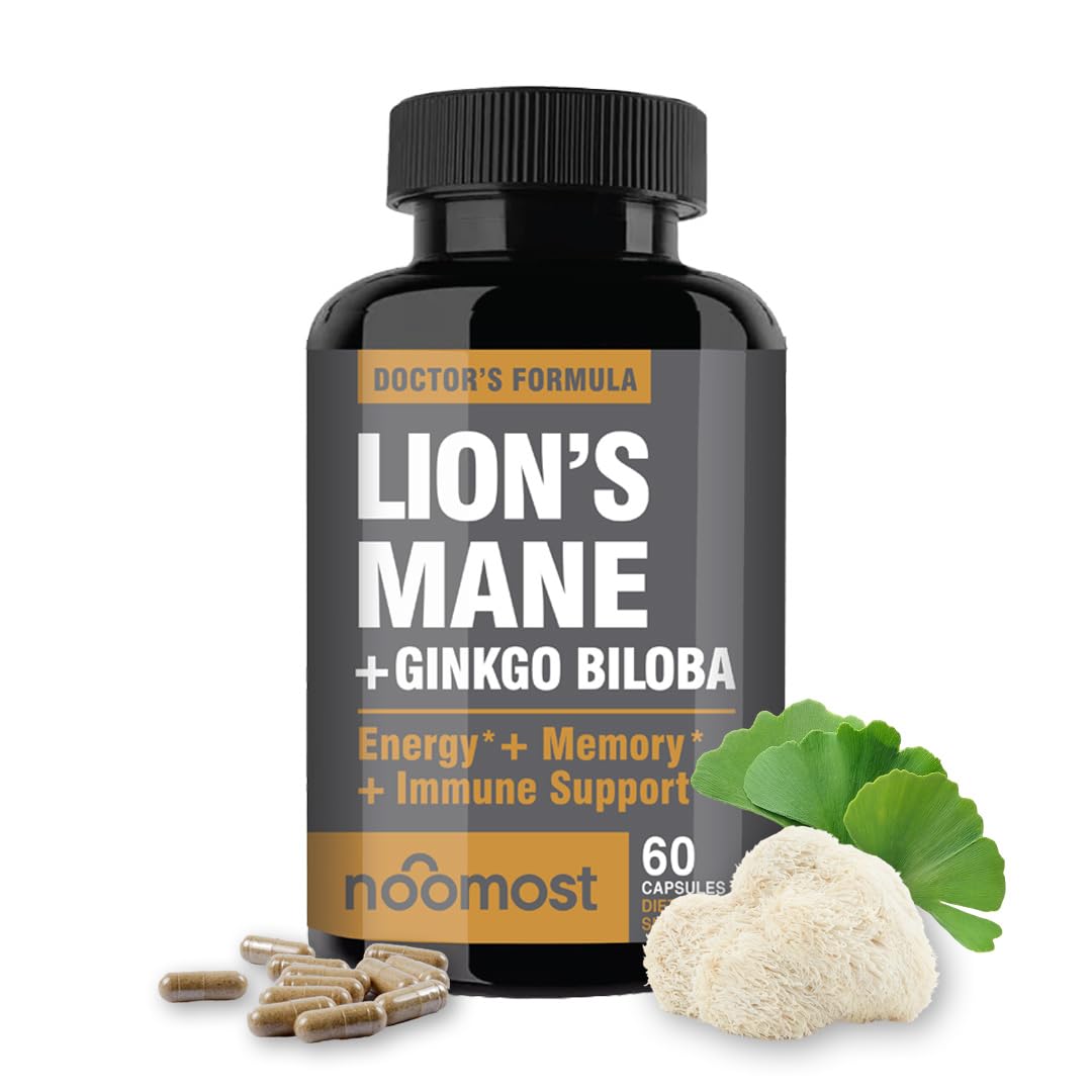 Complément NooMost Champignon Lion 1080mg Ginkgo Biloba vue de face