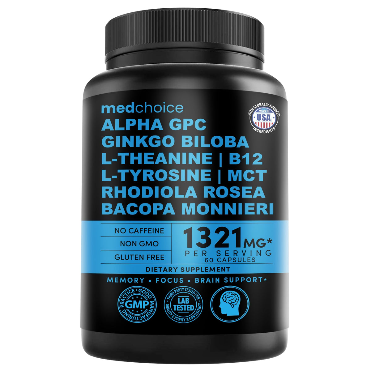 Complément Nootropique MEDCHOICE 60ct vue avant