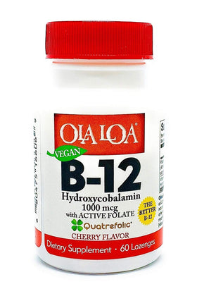 Complément Ola Loa B12 Sublingual Cerise 60 Tablettes vue de face
