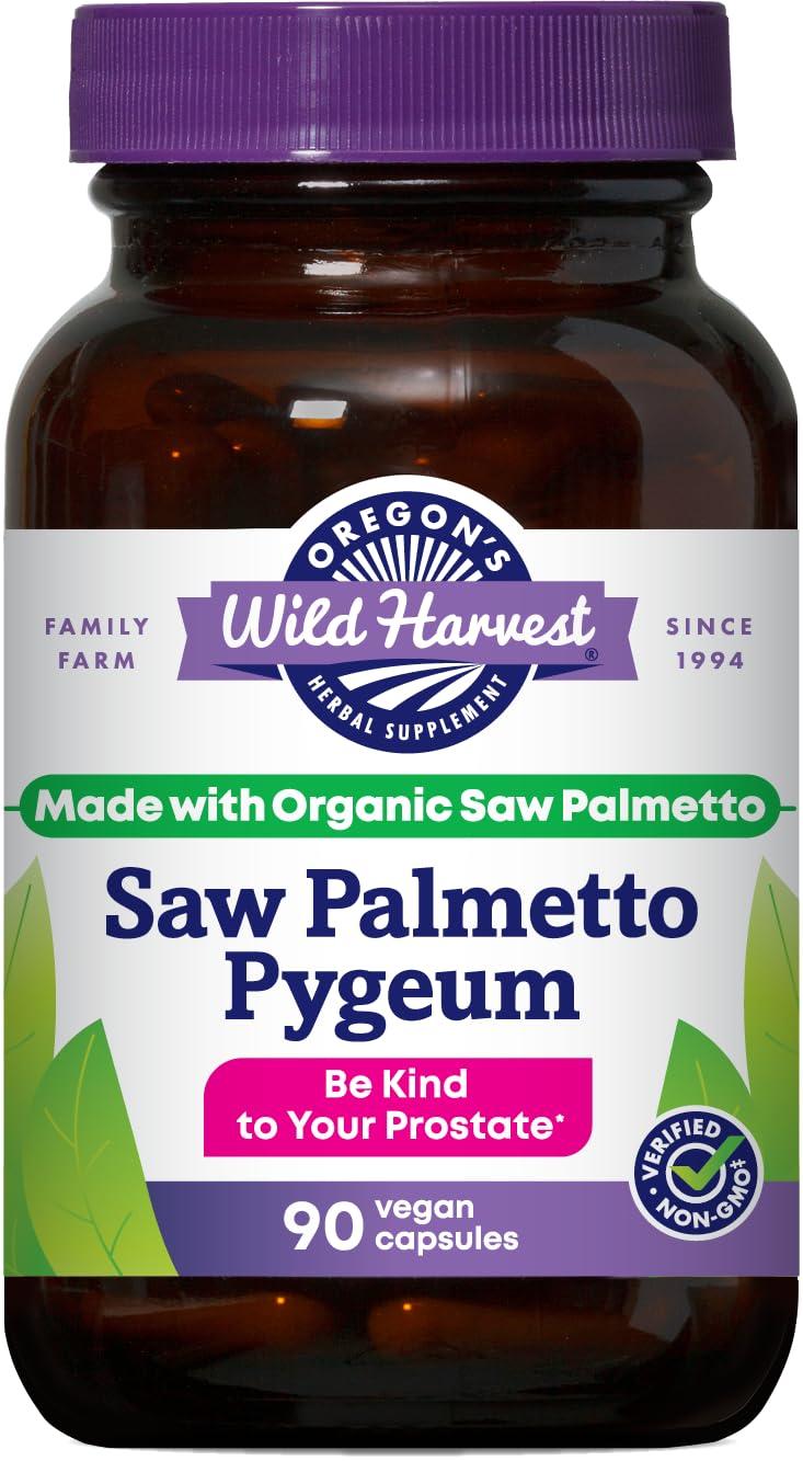 Complément Oregon's Wild Harvest Saw Palmetto Bio en capsules végétales