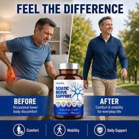 Complément ORITICA 120 capsules avec une main tenant le flacon