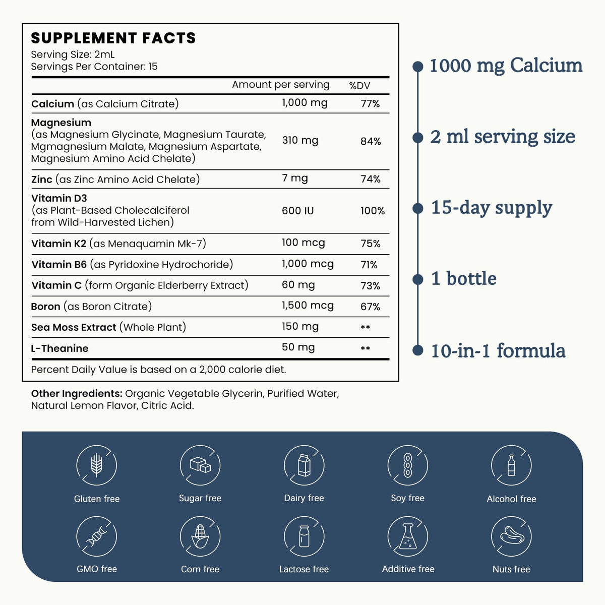 Complément PAYAOCZ Calcium Magnésium Zinc 10 en 1 sur une table