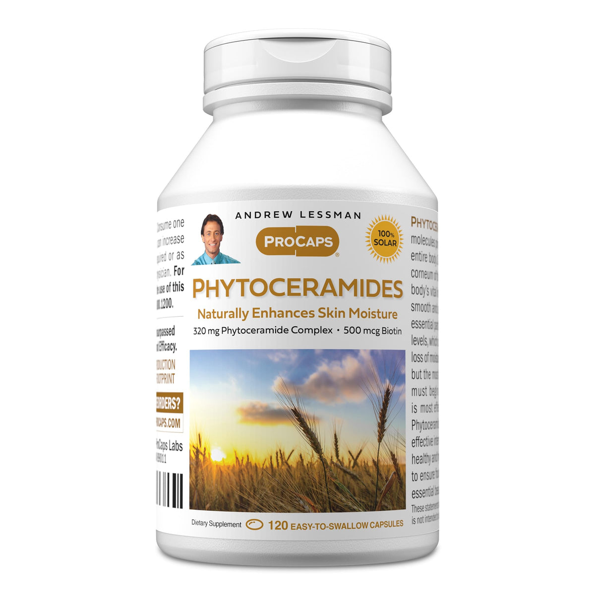 Complément phytocéramides ANDREW LESSMAN 120 gélules, vue de face