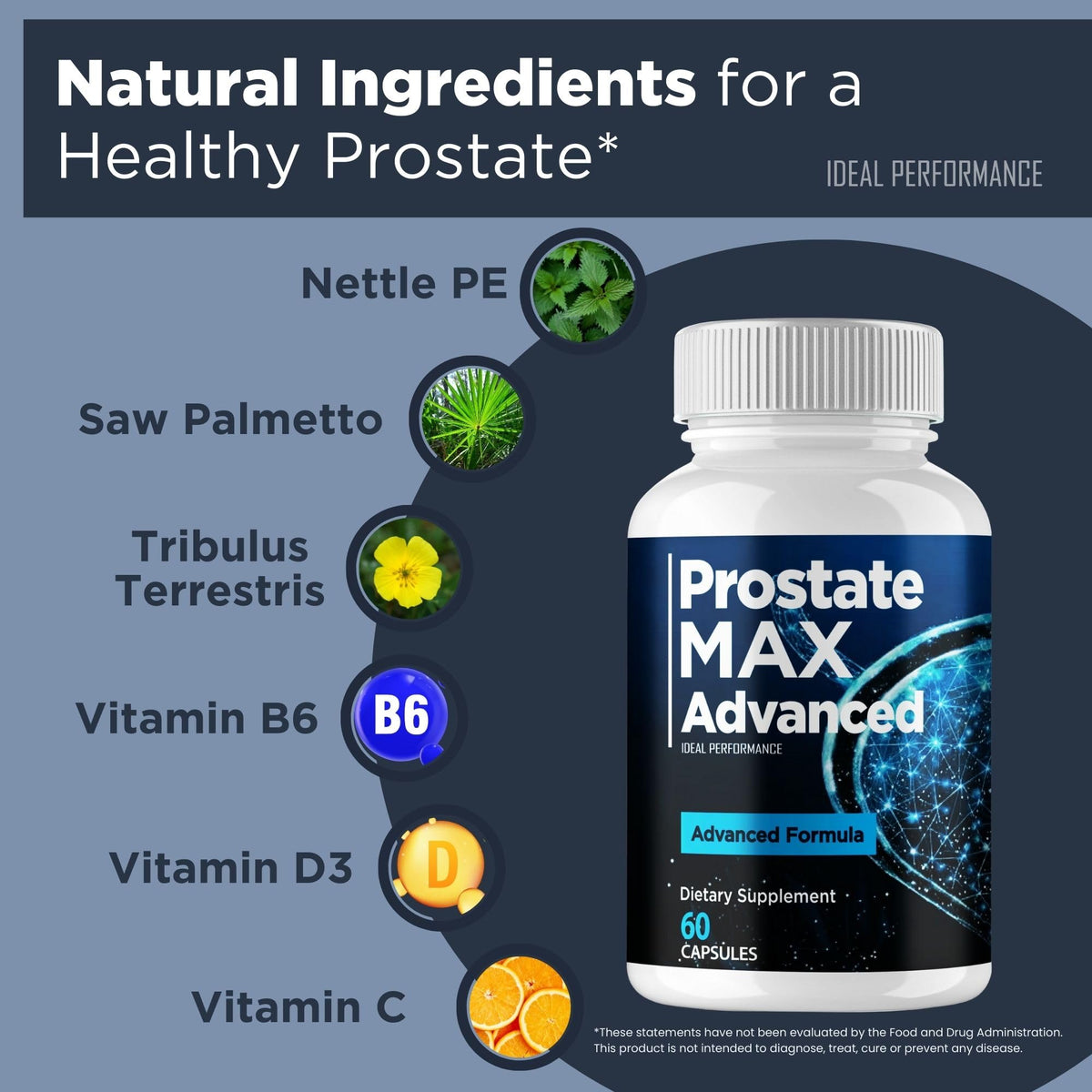 Complément Prostate Max d'IDEAL PERFORMANCE, présentation dans un cadre de vie