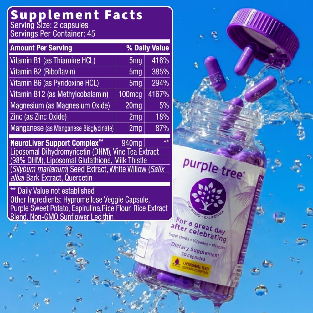 Complément purple tree avec verre d'eau