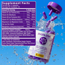 Complément purple tree avec verre d'eau