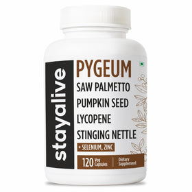 Complément Pygeum Africanum STAY ALIVE 120 capsules végétales vue de face