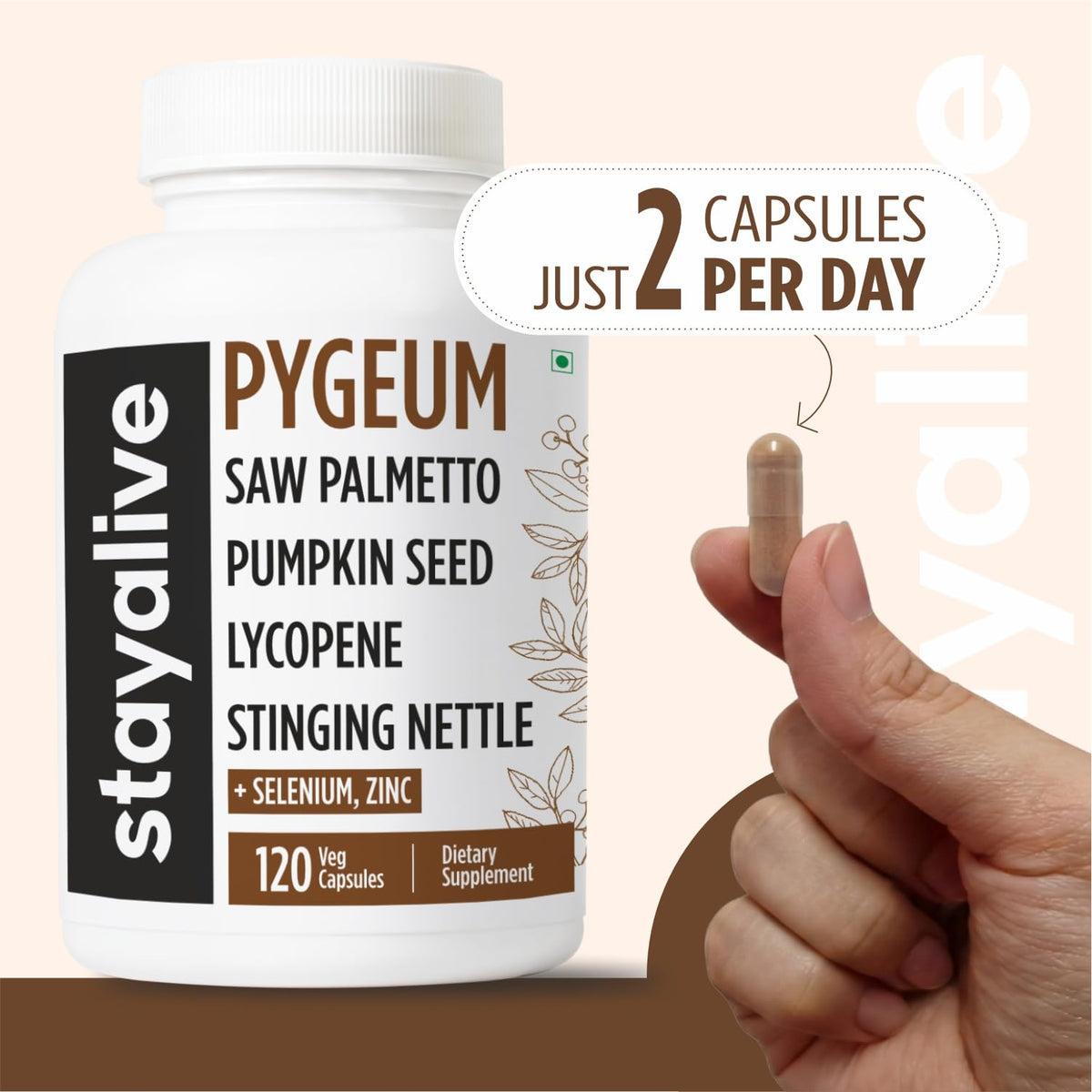 Complément Pygeum Africanum STAY ALIVE dans son emballage