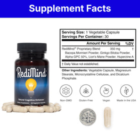 Complément RediMind Ginkgo Biloba 41g avec des plantes médicinales
