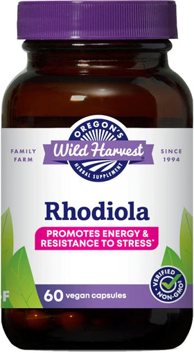 Complément Rhodiola Oregon's Wild Harvest 60 comprimés vue de face