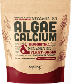 Complément sapling Calcium Vegan 600mg avec K2 et D3 vue avant