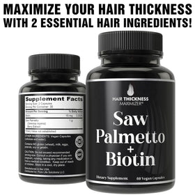 Complément Saw Palmetto + Biotine avec fond neutre