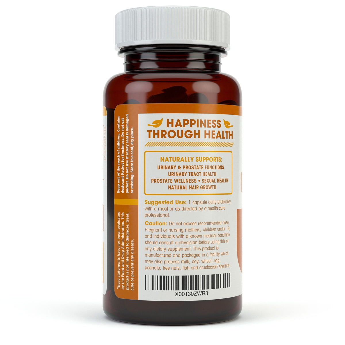 Complément Saw Palmetto Natures Wellness, capsules sur une table