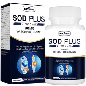 Complément SOD 500mg NICMIN en boîte avec 60 capsules