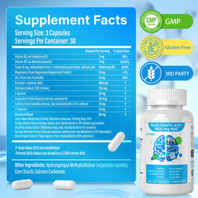 Complément strrugel NAC 1800mg étiquette avec ingrédients