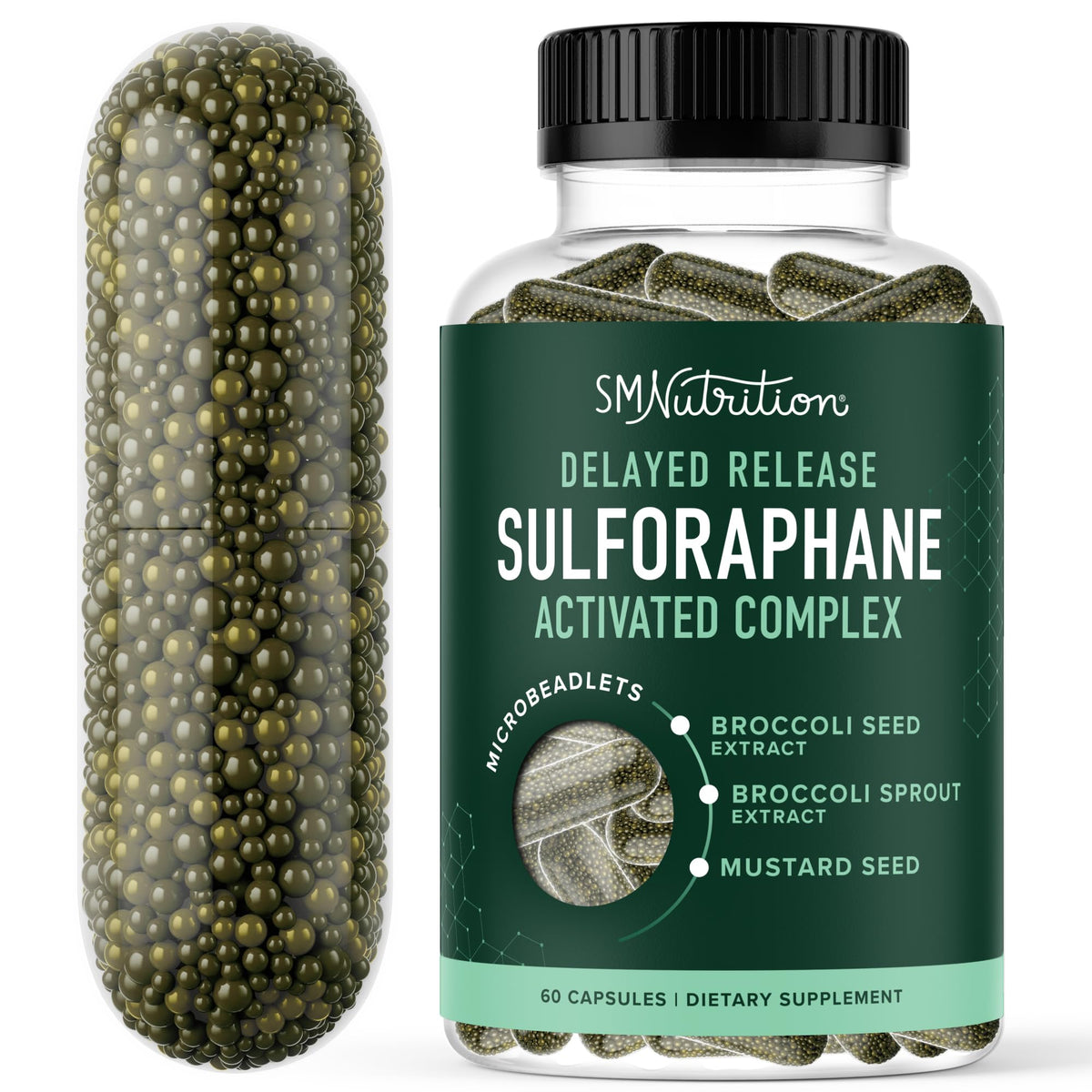 Complément Sulforaphane 50MG SMNutrition, vue avant du produit