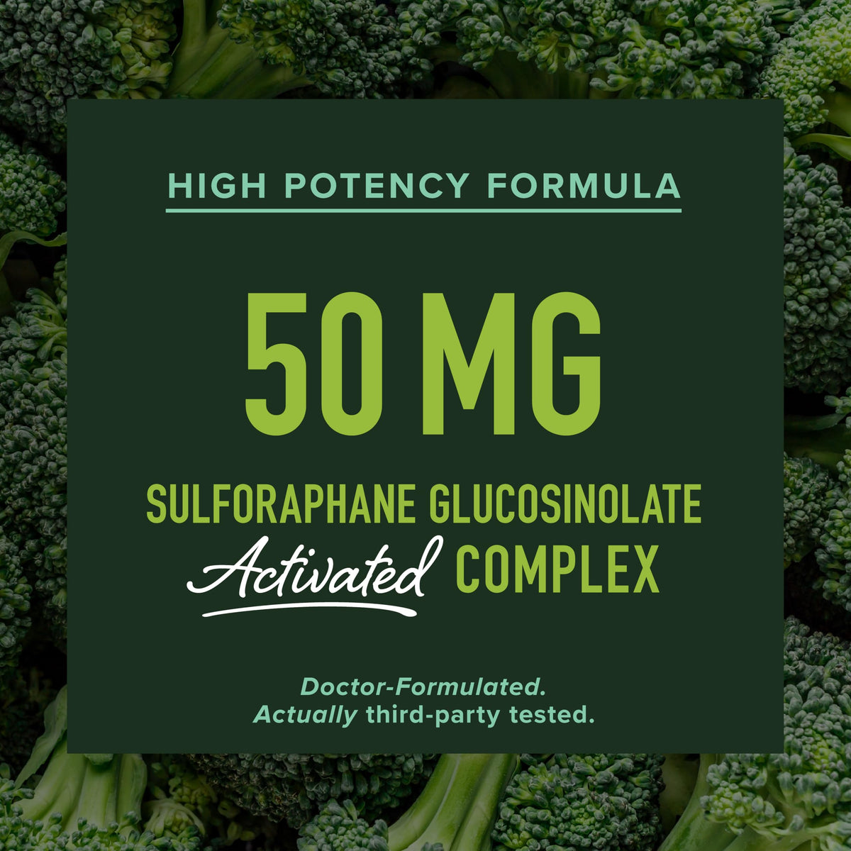 Complément Sulforaphane 50MG SMNutrition, vue latérale du flacon