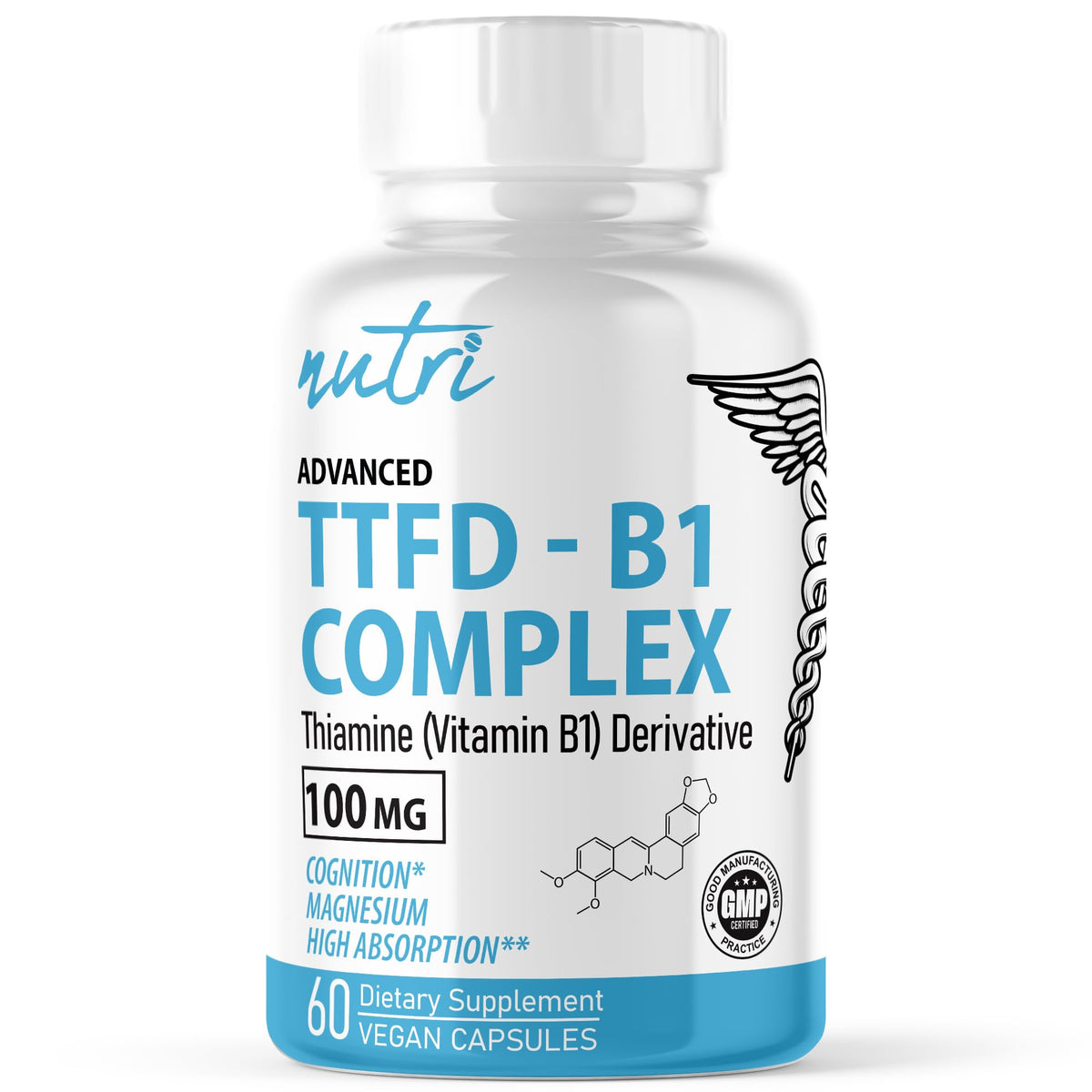 Complément Thiamine B1 100mg Nature's Fusions vue avant