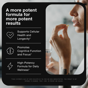 Complément Toniiq NAD+ Liposomal 1500mg avec des ingrédients naturels en arrière-plan