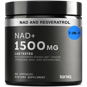 Complément Toniiq NAD+ Liposomal 1500mg, vue avant du produit