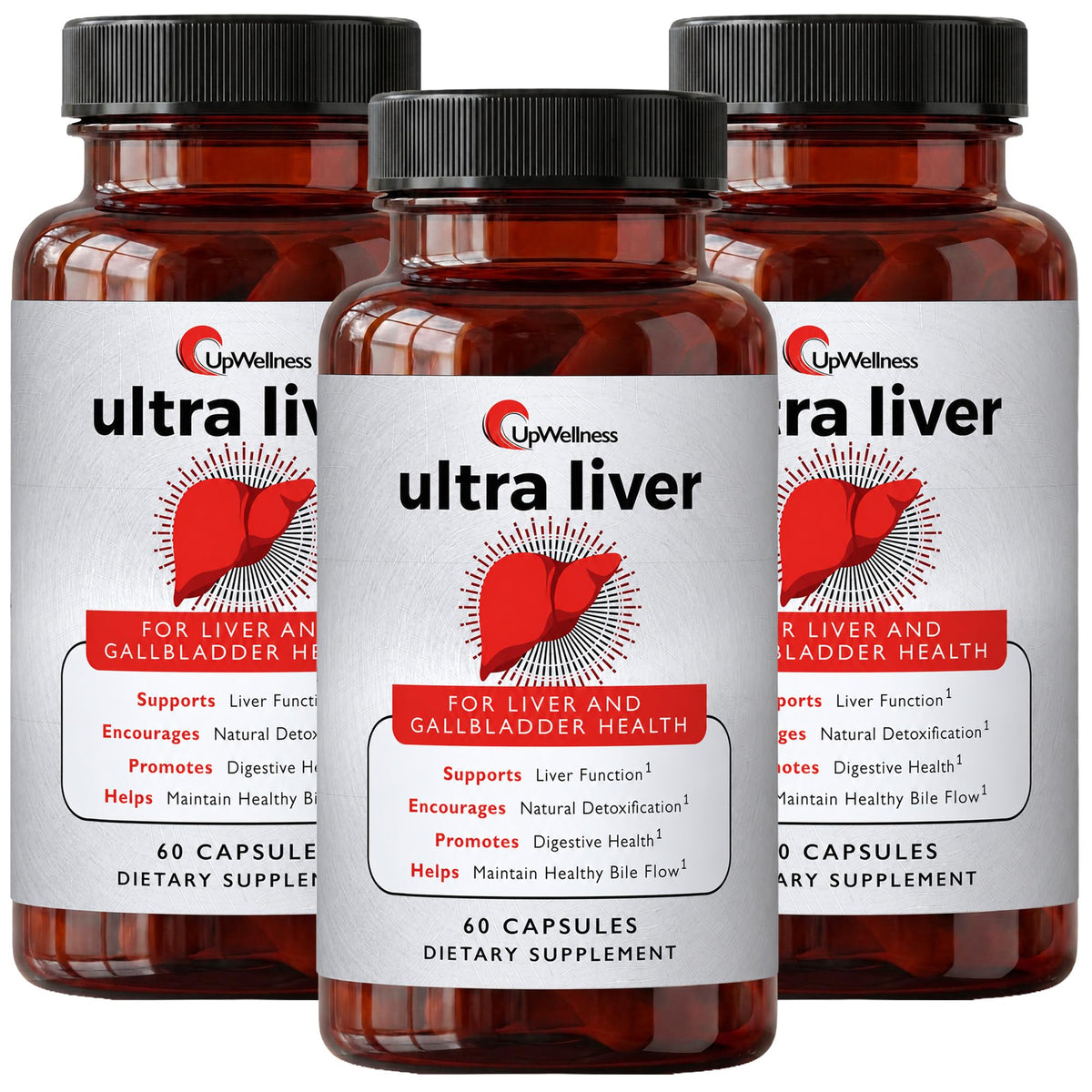 Complément UpWellness Ultra Foie 60 capsules, emballage avant