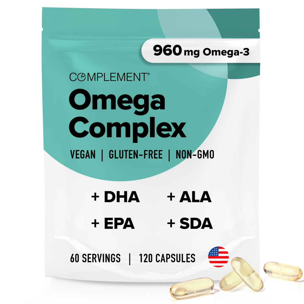 Complément Vegan Omega 3 960mg, paquet avant