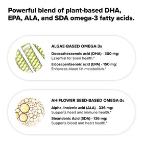 Complément Vegan Omega 3, prise de capsules avec un verre d'eau