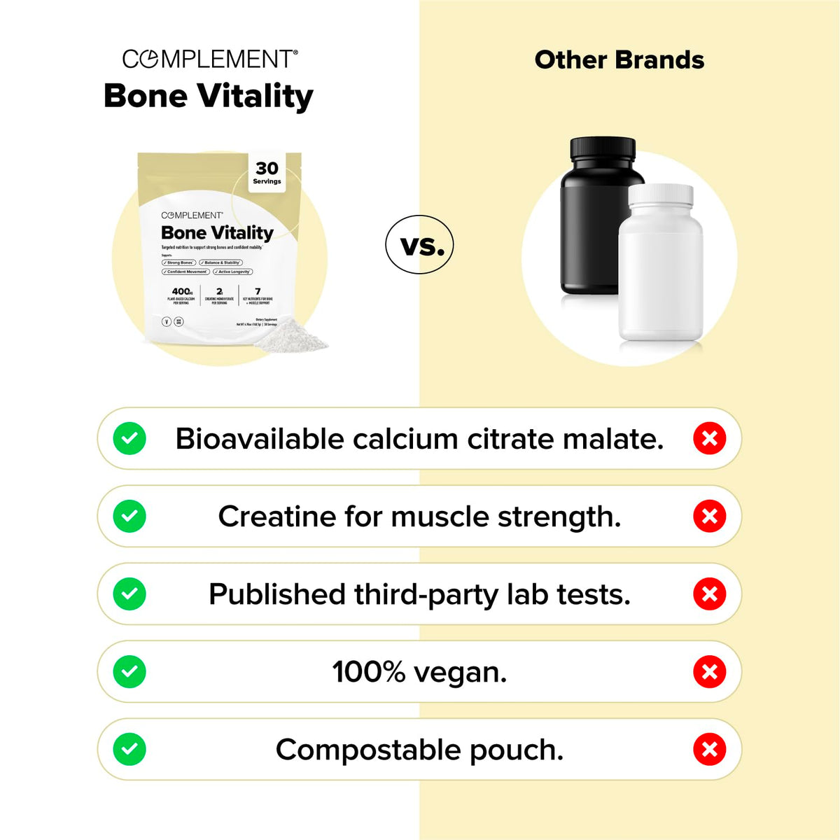 Complément Vitalité Osseuse, mélange dans un smoothie