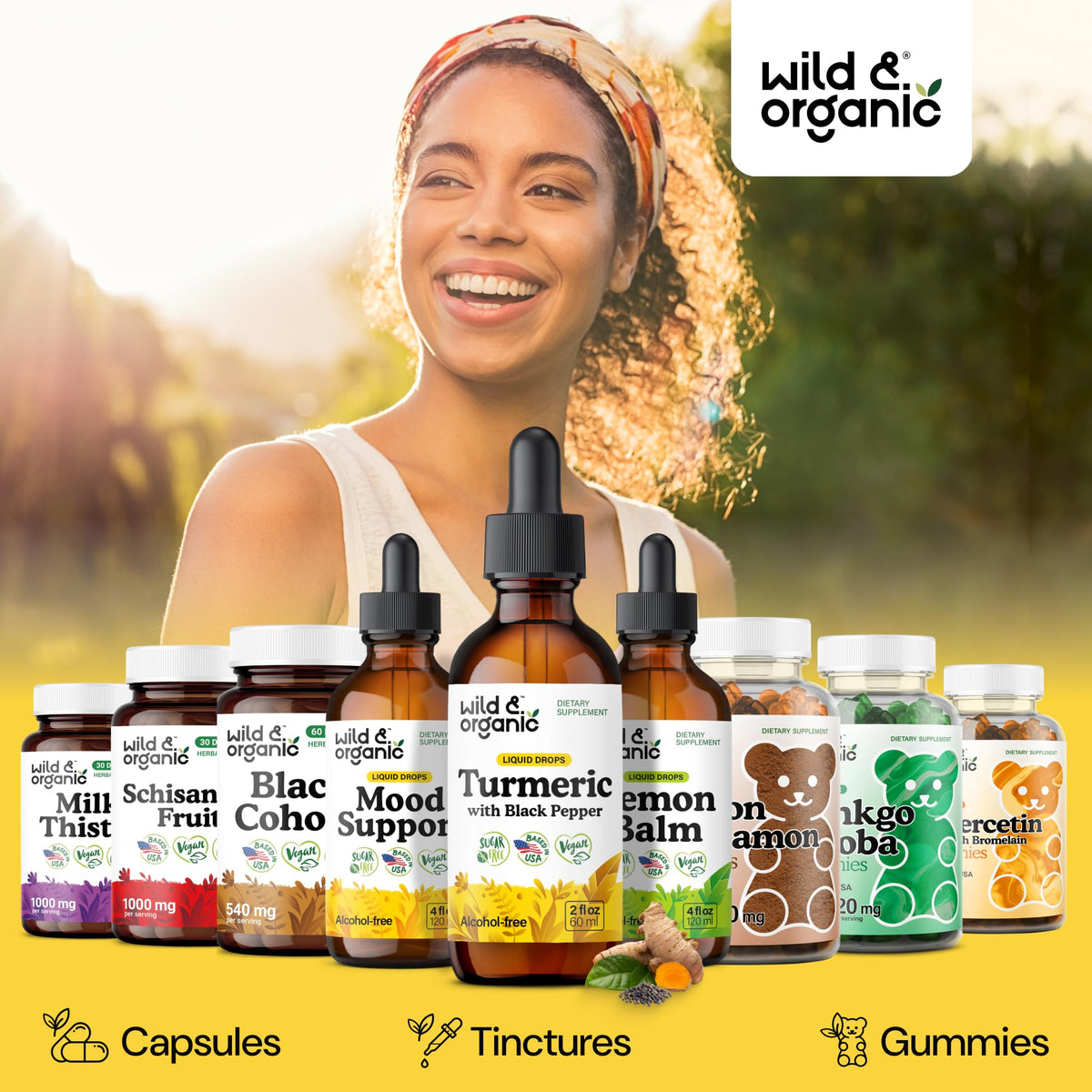 Complément Wild & Organic Curcuma avec cuillère doseuse
