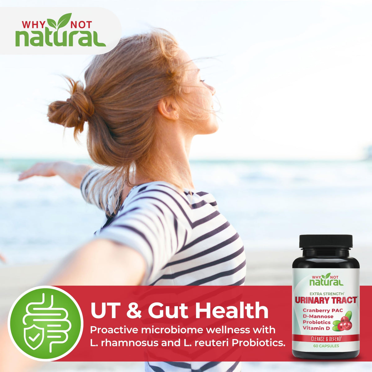 Compléments 5-en-1 UTI Why Not Natural en mode de vie actif