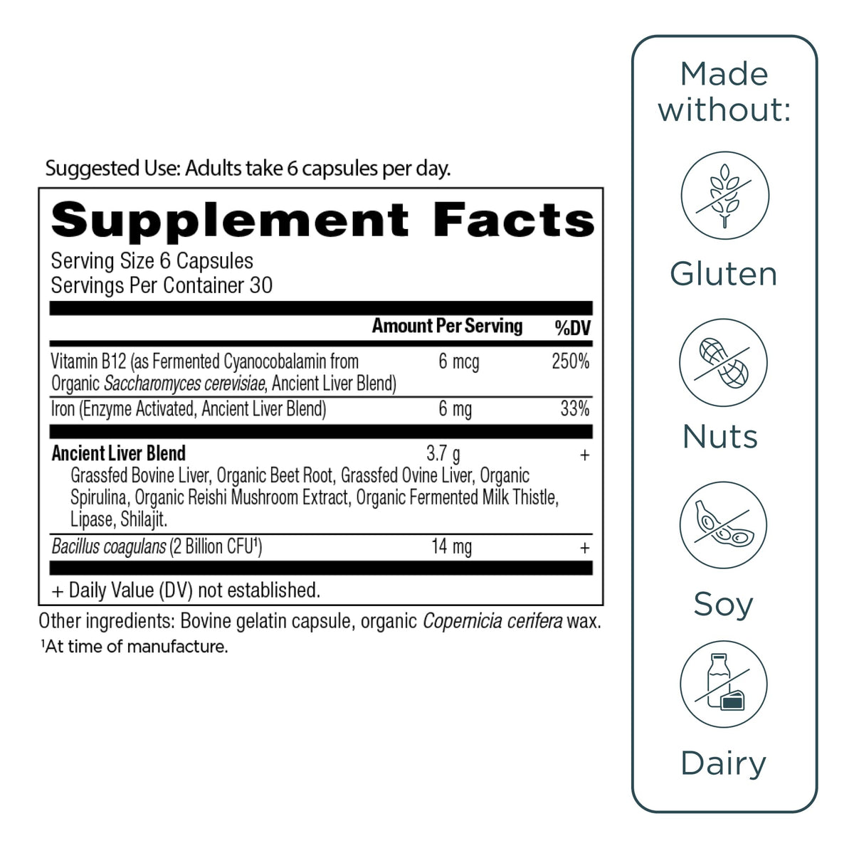 Compléments alimentaires Ancient Nutrition avec ingrédients naturels
