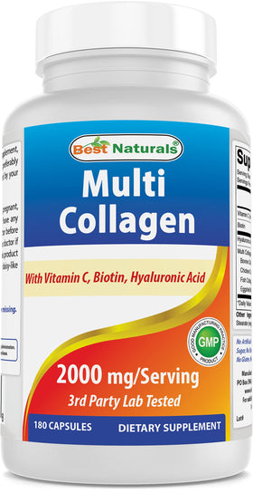 Compléments alimentaires Best Naturals Multi-Collagène 2000 mg vue de face