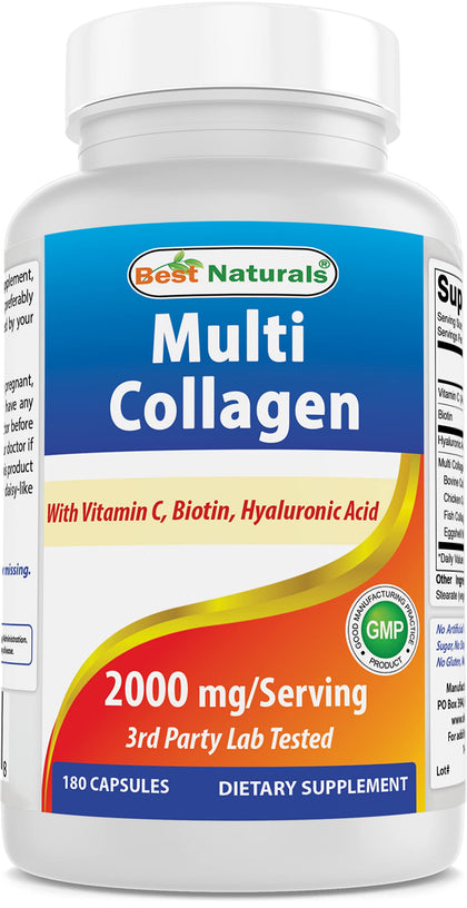 Compléments alimentaires Best Naturals Multi-Collagène 2000 mg vue de face