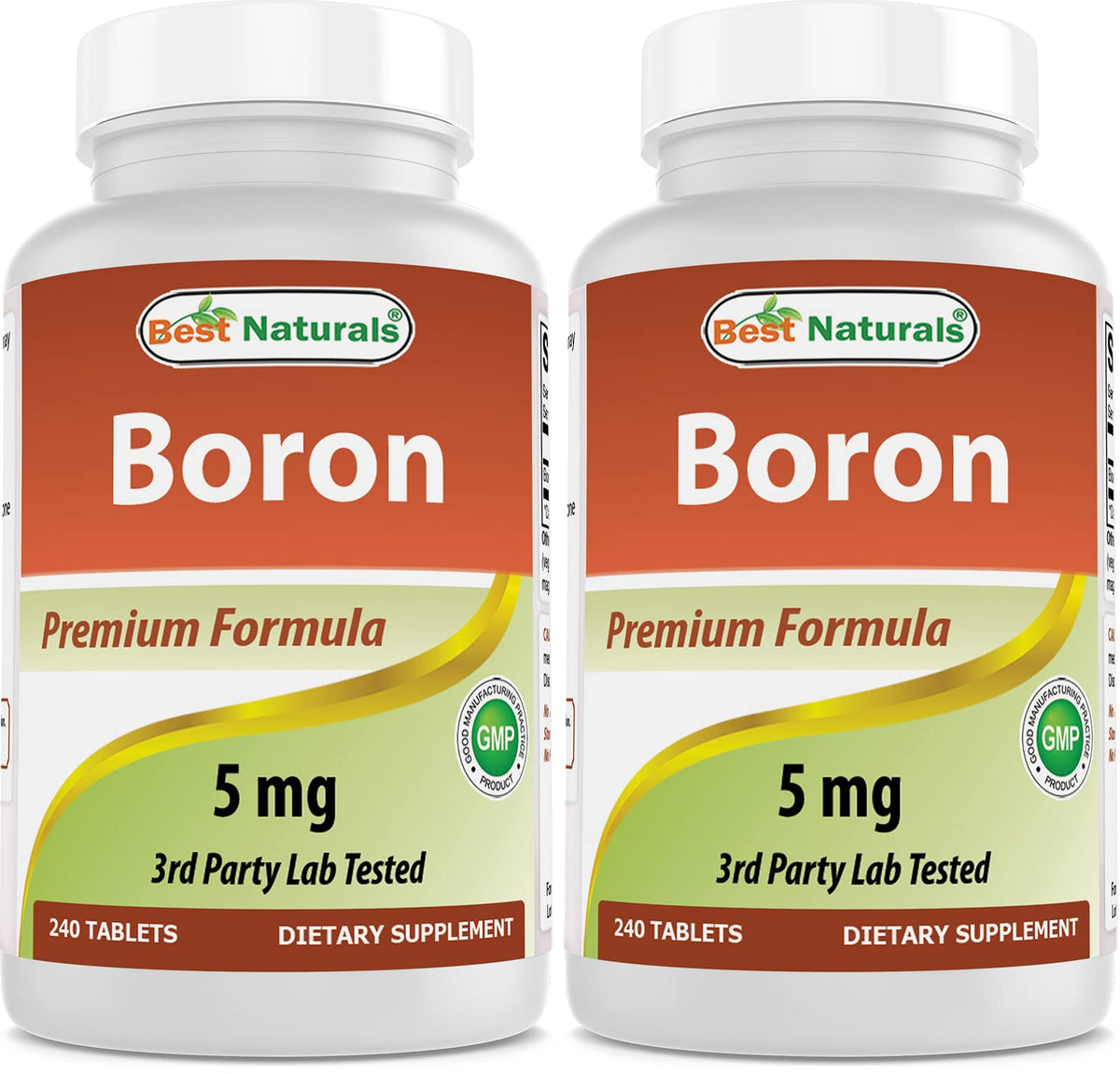 Compléments Alimentaires Boron 5 mg de Best Naturals, flacon de 240 tablettes