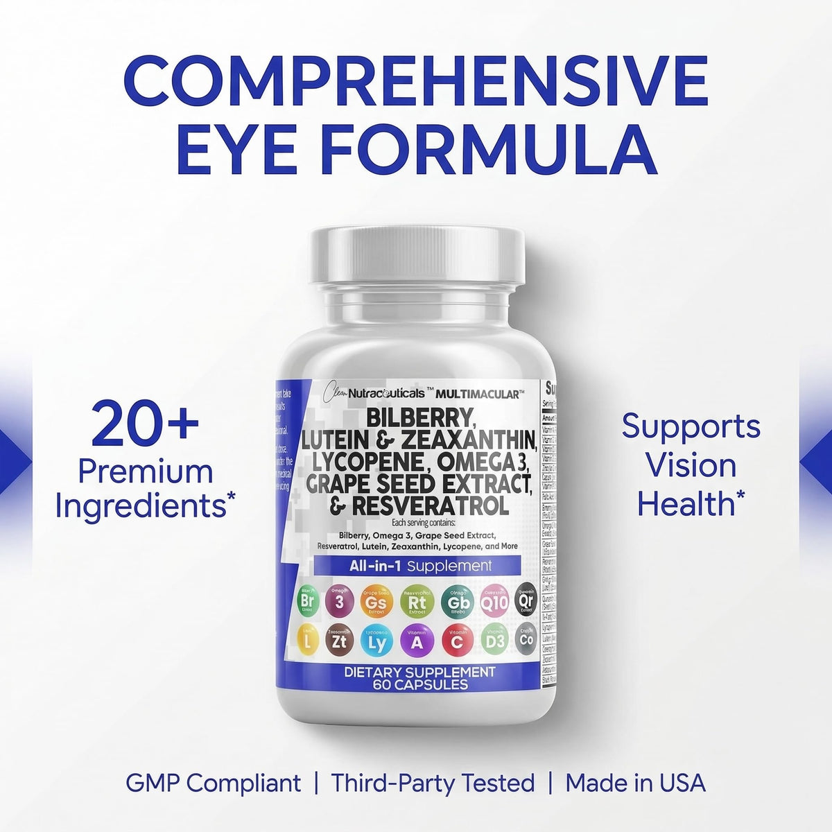 Compléments Alimentaires Clean Nutraceuticals Luteine 40mg et description des ingrédients