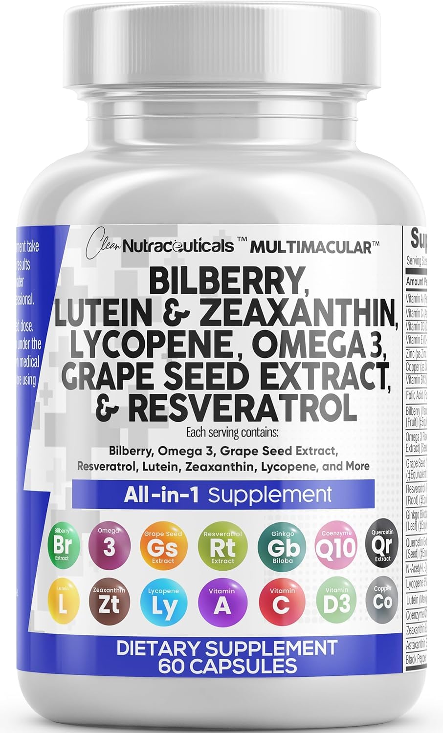 Compléments Alimentaires Clean Nutraceuticals Luteine 40mg vue avant