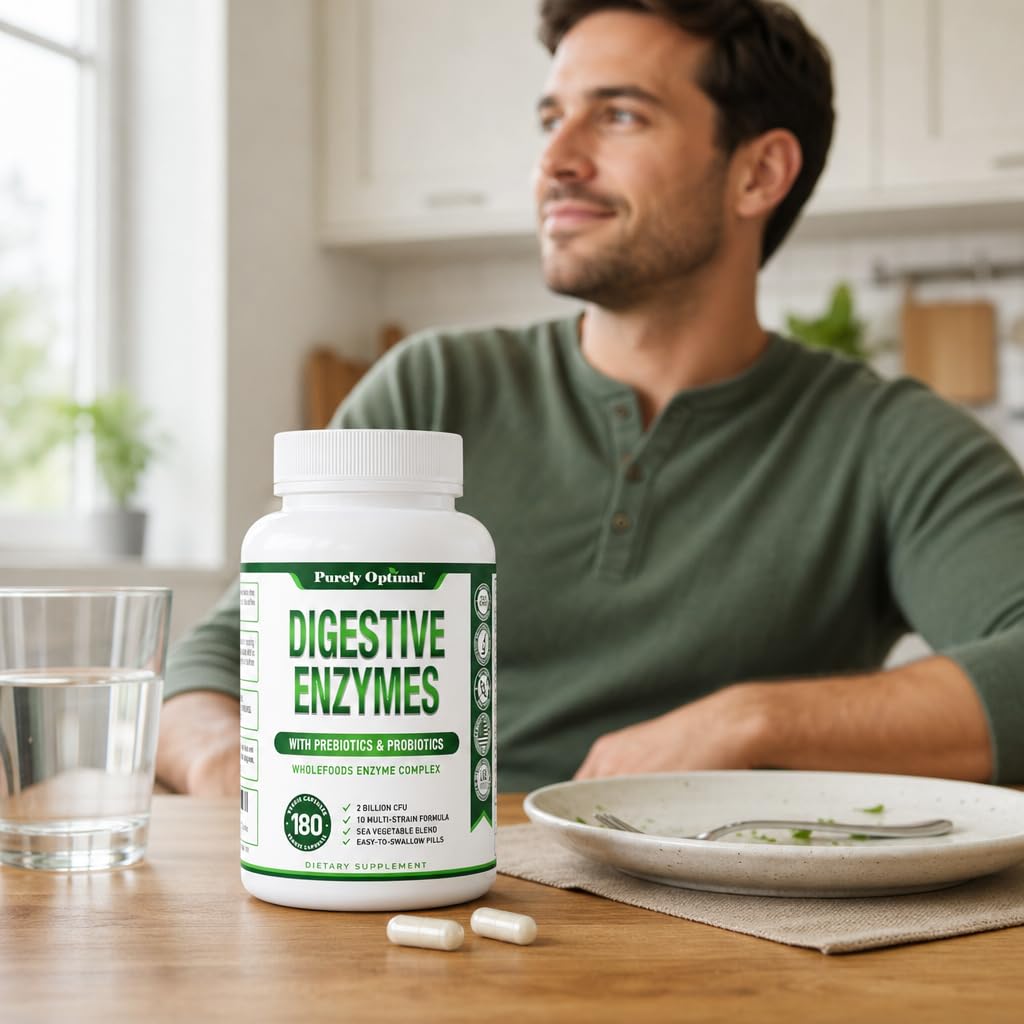 Compléments alimentaires multi-enzymes Purely Optimal avec des ingrédients naturels