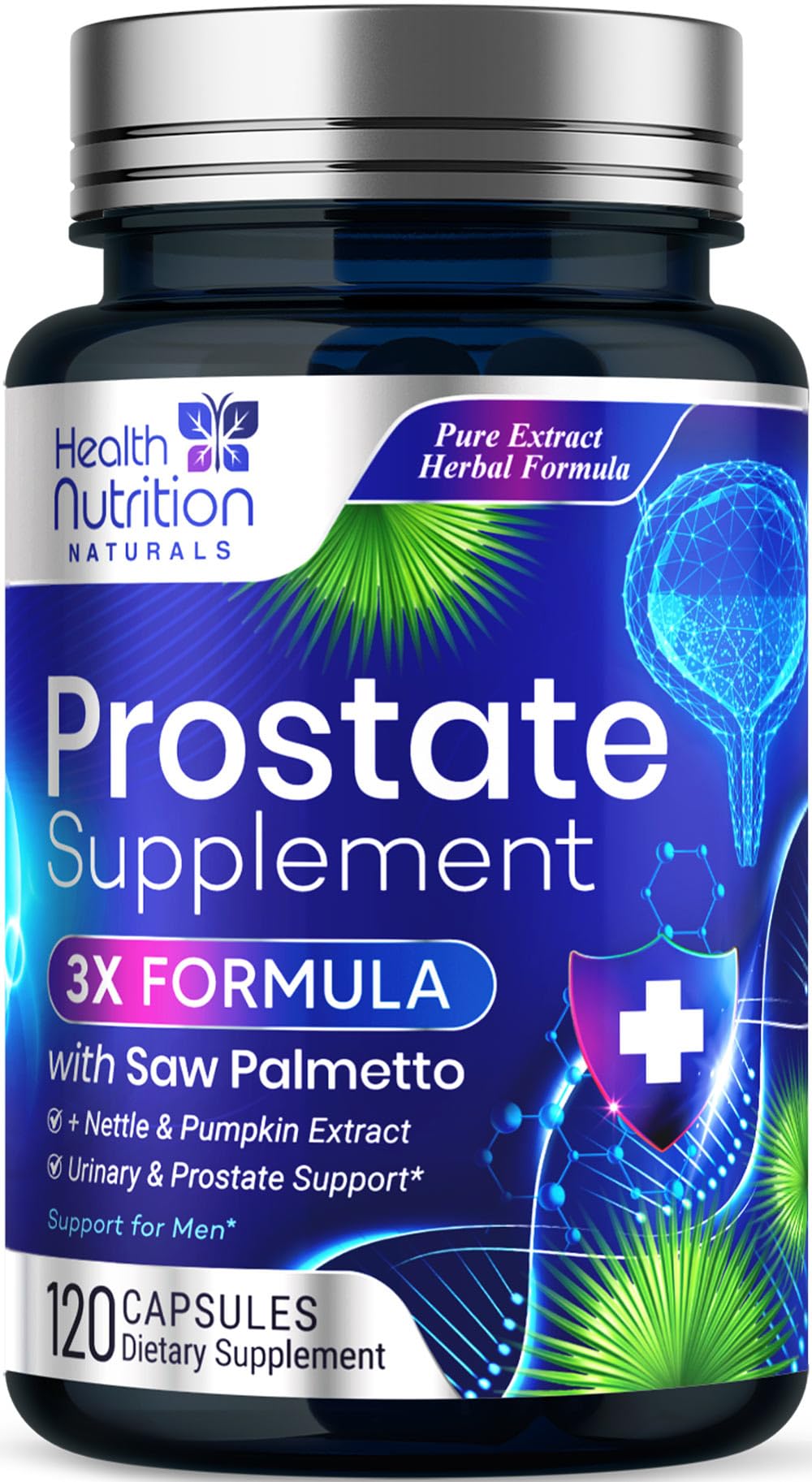 Compléments alimentaires Prostate 3x force 120 capsules vue avant