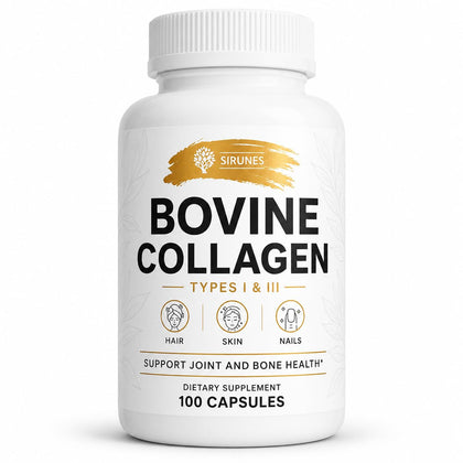 Compléments alimentaires SIRUNES collagène bovin 100 capsules vue avant