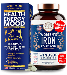 Compléments de fer vegan WINDSOR BOTANICALS boîte avant