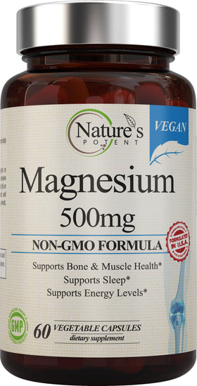 Compléments de magnésium Nature's Potent 500 mg - vue avant