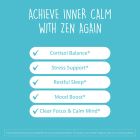 Compléments Zen Again placés sur une table en bois