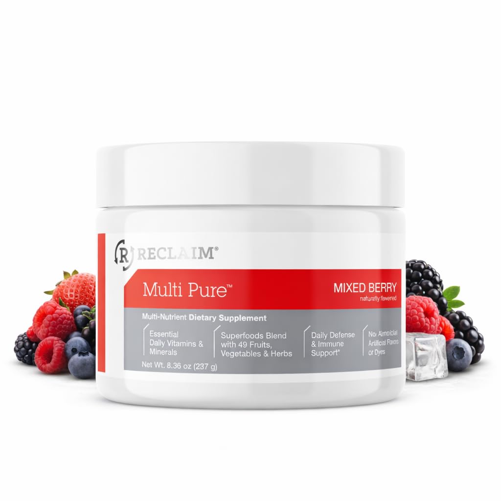 Complete Nutrition Reclaim Multi Pure poudre de vitamines et minéraux vue de face