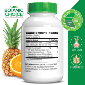 Complexe acide urique Botanic Choice côté avec étiquette