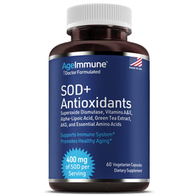 Complexe Antioxydants AgeImmune 400mg SOD 60 capsules avant