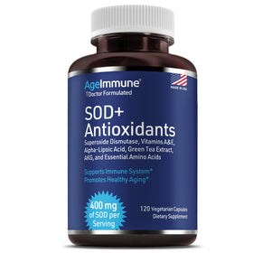 Complexe Antioxydants AgeImmune 400mg SOD, vue avant du flacon