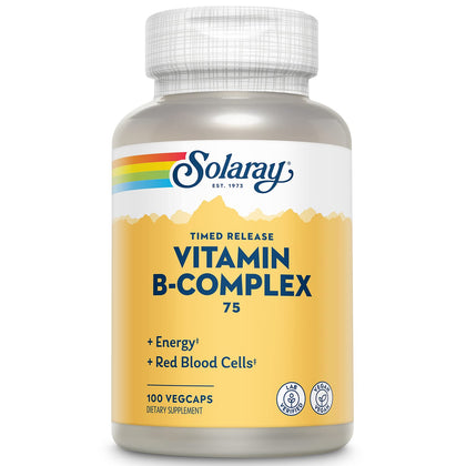 Complexe B SOLARAY 75mg flacon avant avec étiquette