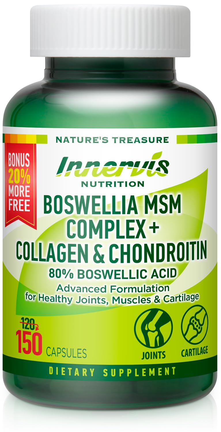 Complexe Boswellia MSM 150 Caps d'INNERVISNUTRITION, vue avant