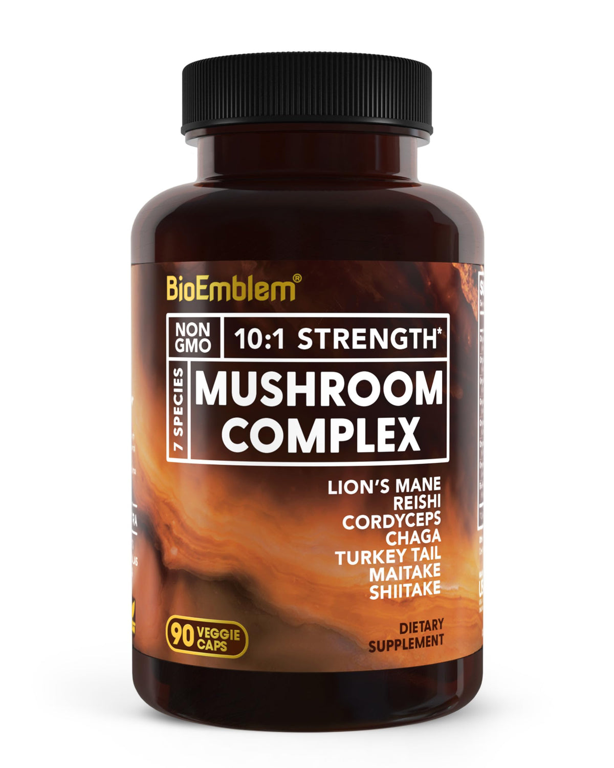 Complexe de 7 Champignons BioEmblem 90 capsules vue de face