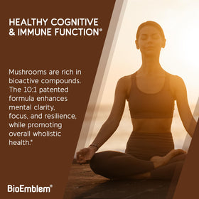Complexe de 7 Champignons BioEmblem sur une table